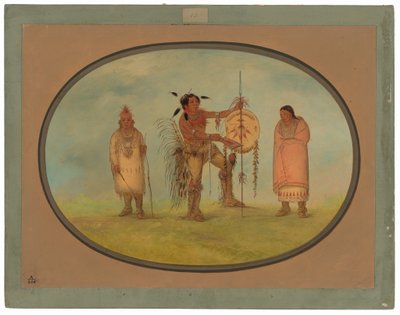 ソーキー戦士とその妻と少年 作： George Catlin