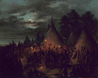 スカルプ・ダンス、スー族 作： George Catlin