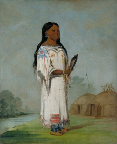 Seet-sé-be-a、真昼の太陽、かわいい女の子、1832. 作： George Catlin