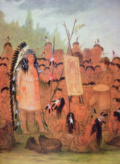 自画像」1835年頃（油彩・キャンバス 作： George Catlin
