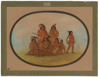 モールトリー砦の囚人、セミノール・インディアン 作： George Catlin