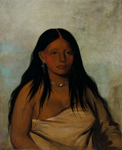 ウィチタの女性、シェ・デア、ワイルド・セージ 作： George Catlin