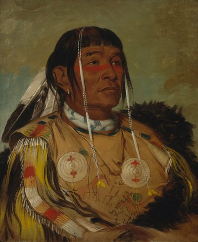 シャコーペイ、ザ・シックス、平原オジブワの酋長 作： George Catlin