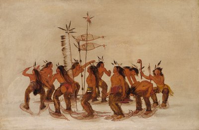 初雪のスノーシューダンス 作： George Catlin