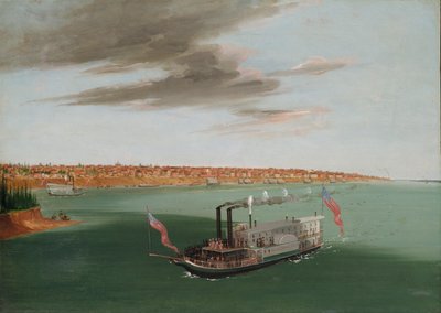 川から見たセントルイス 作： George Catlin
