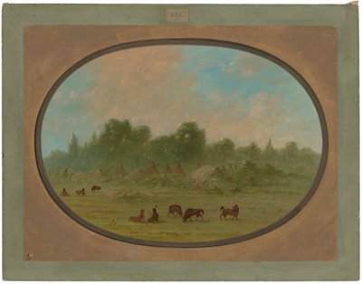 タワケーナ ビレッジ 作： George Catlin