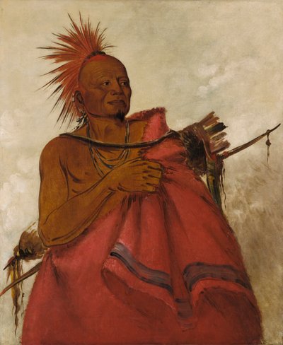 チャトガ、マッド バッファロー、2 人の白人男性の殺人者、1834 年。 作： George Catlin