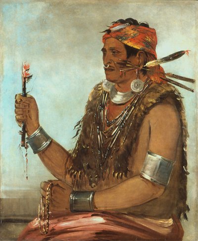 テンスクアットアウェイ、オープンドア、預言者、テカムセの兄弟として知られる 作： George Catlin