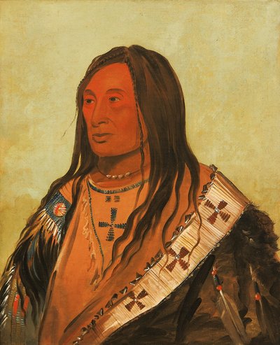 タ・ゼ・ケ・ダ・チャ、引き裂かれた腹、傑出した勇者 作： George Catlin