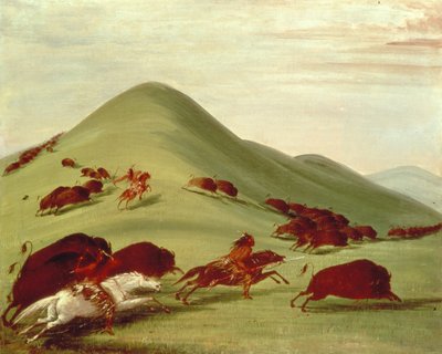 バッファローハント 作： George Catlin