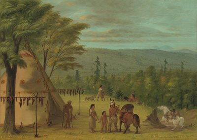 秋の狩りを始めるシャイアン ブラザーズ、18611869。 作： George Catlin
