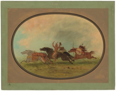 The Scalper Scalped - ポーニーとシャイアン 作： George Catlin
