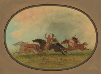 The Scalper Scalped - ポーニーとシャイアン、18611869。 作： George Catlin