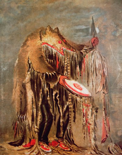 ホワイトバッファロー」1840年頃（油彩・キャンバス 作： George Catlin