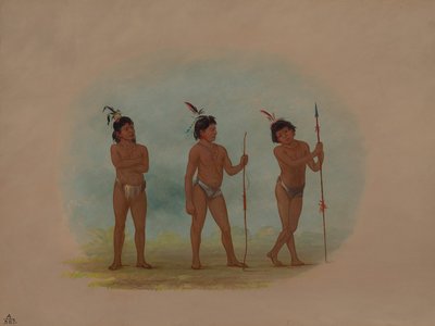 3 人の Auca チルドレン、18541869。 作： George Catlin