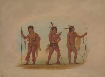 3つのテーマ 男性、 作： George Catlin