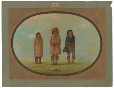 スリー クリーク インディアンズ 作： George Catlin