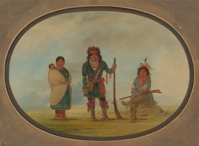 3 人のミックマック インディアン、18611869。 作： George Catlin