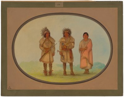 3 つのピオリア インディアン 作： George Catlin