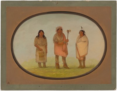 3 人のピアンケショー インディアン 作： George Catlin