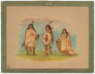 3人のリッカリー・インディアン 作： George Catlin