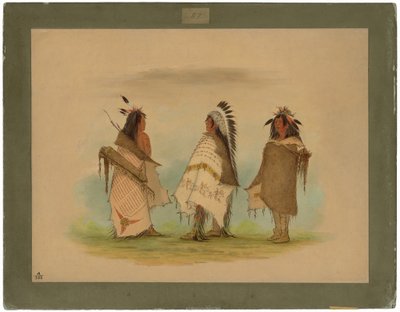 三人のショショーニー族の戦士 作： George Catlin