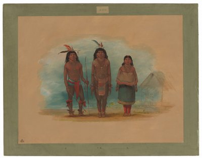 樽間インディアン3人 作： George Catlin
