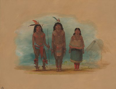 タルマインディアン3人、18541869。 作： George Catlin