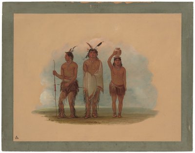 3 人のワラワラ インディアン 作： George Catlin