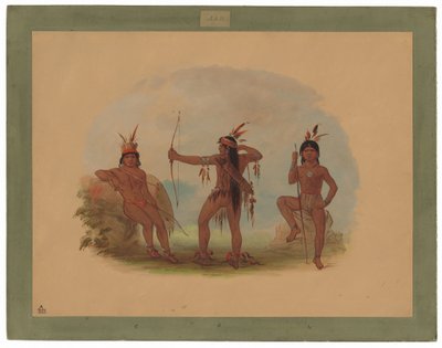 3 つの Woyaway インディアン 作： George Catlin