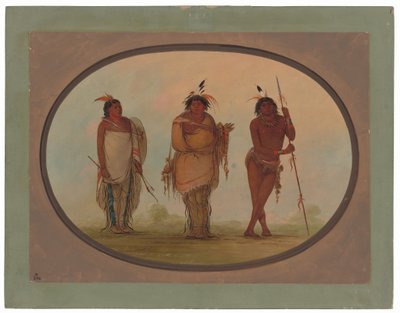 三人のゆまやインディアン 作： George Catlin