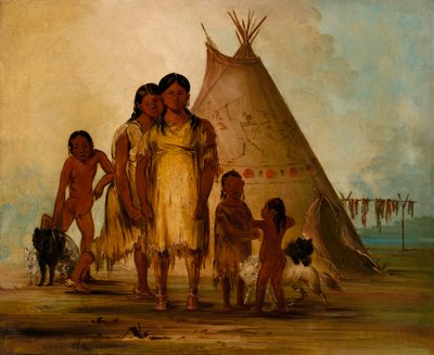 二人のコマンチ娘 作： George Catlin