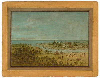 1837年のシカゴの眺め 作： George Catlin