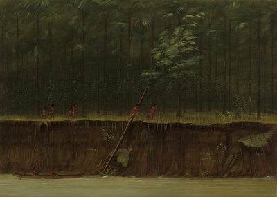 ミシシッピ川下流域の眺め、18611869。 作： George Catlin