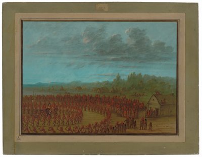 サウキー族のウォーダンス 作： George Catlin