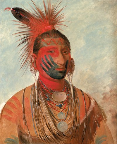 ウォッシュカモンヤ、ファストダンサー、ウォリアー、1844-1845. 作： George Catlin