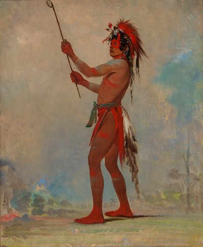 ウェ・チュシュ・タ・ド・タ、レッド・マン、優れたボール・プレーヤー 作： George Catlin