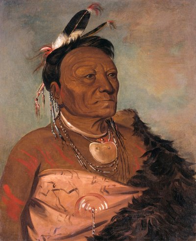ウィ・タ・ラ・シャ・ロ、部族の長 作： George Catlin