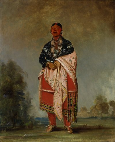キーオククの妻、1835年。 作： George Catlin