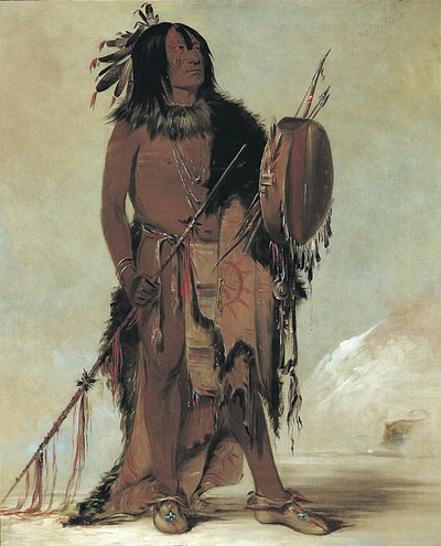 Wún-nes-tou、ホワイト バッファロー、老人の薬師、1832 年。 作： George Catlin