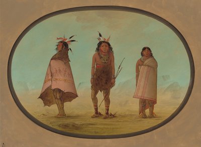 Yntah Medicine Man、戦士、そして女性、18551869. 作： George Catlin