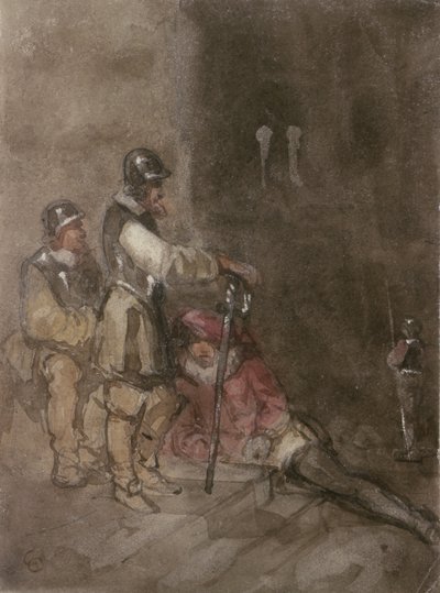 未確認の歴史的主題、兵士と 作： George Cattermole