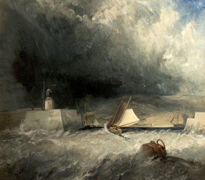 ウィットビーハーバー、ノースヨークシャー、1836 作： George Chambers