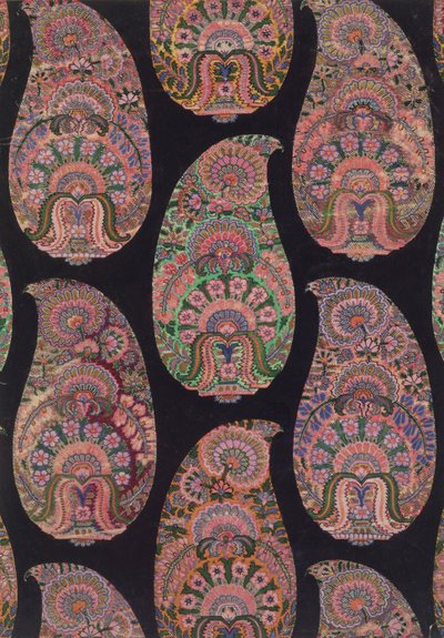 ペイズリーショールの生地デザイン、1871年 作： George Charles Haite
