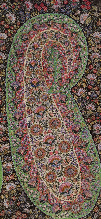 ペイズリーショールの生地デザイン、1871年 作： George Charles Haite