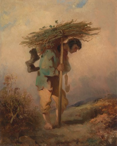 Um homem carregando bichas 作： George Chinnery