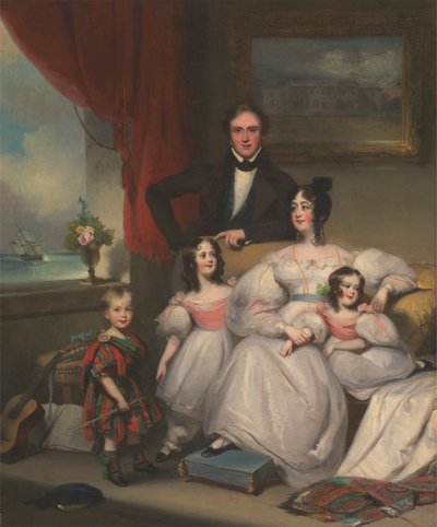 マカオのイギリス人家族 作： George Chinnery