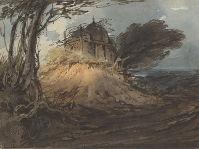インド寺院、カリフォルニア州。 1808-12。 作： George Chinnery