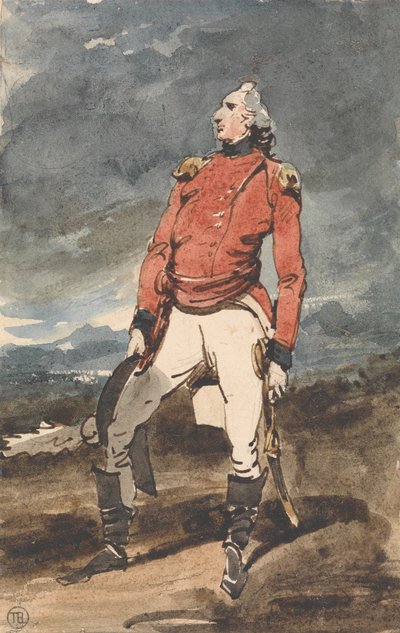 武官の肖像のための習作 作： George Chinnery