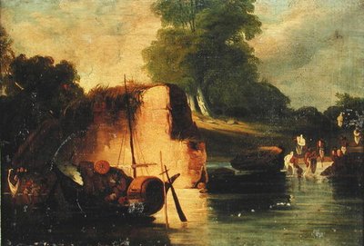 The Pool」（油彩・キャンバス 作： George Chinnery